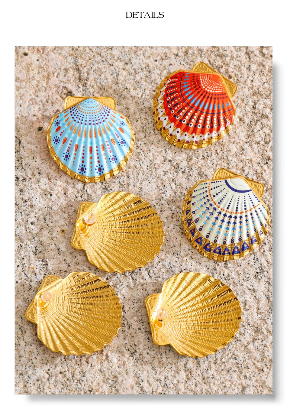 Coastal Shell Earrings Set
