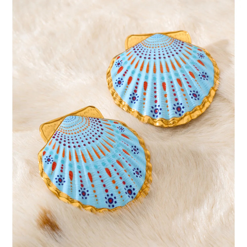 Coastal Shell Earrings Set