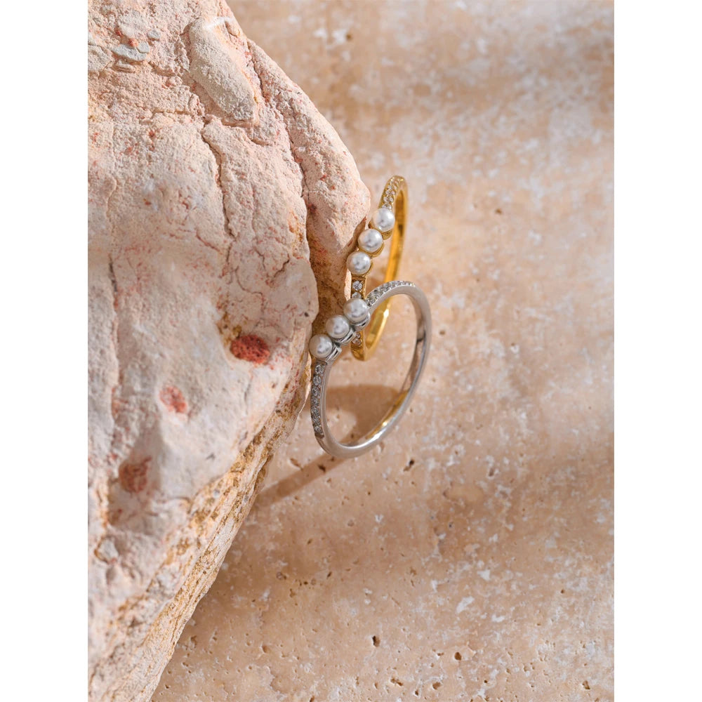 Pearl Crystal Ring