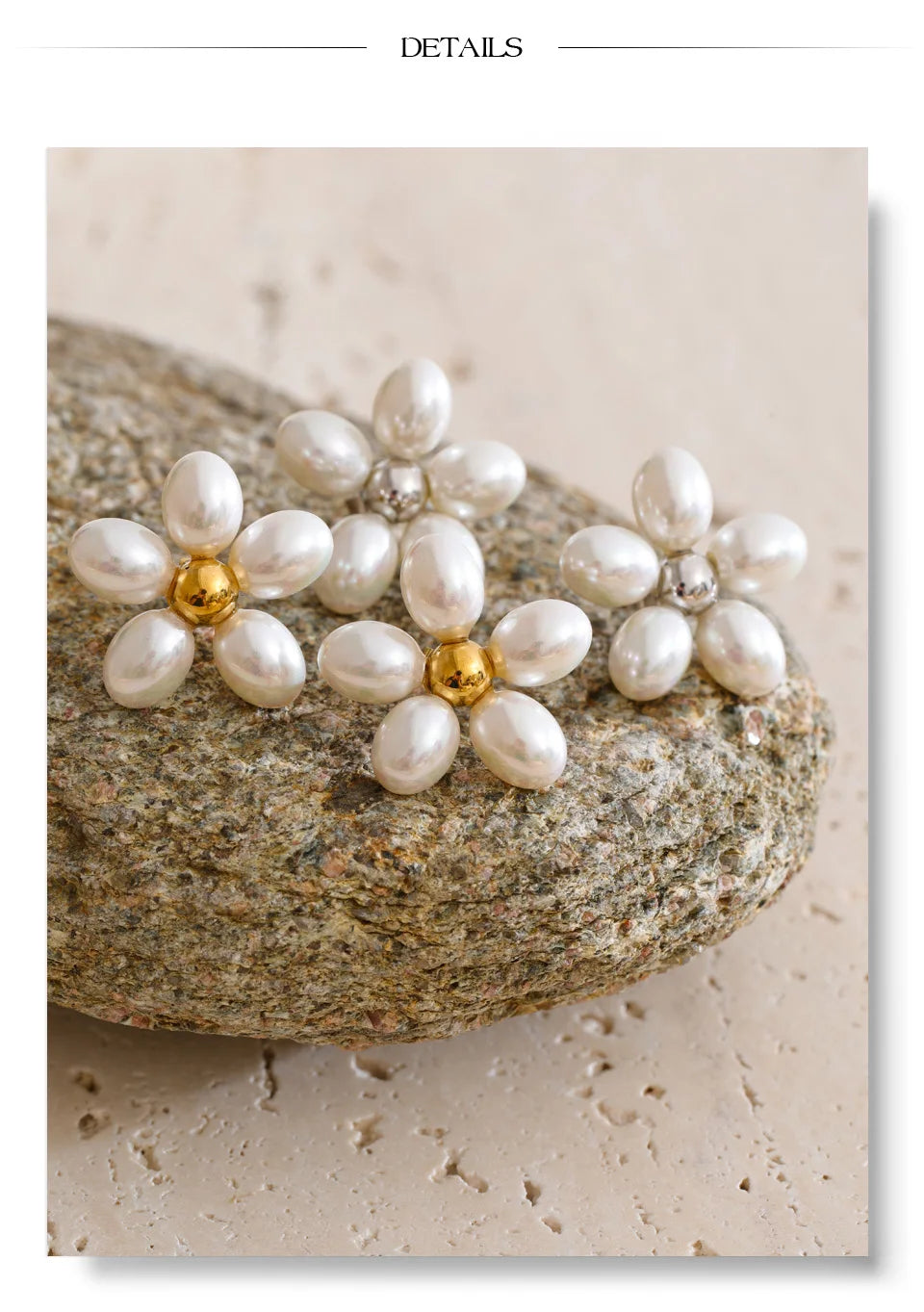 Pearls Flower Earrings