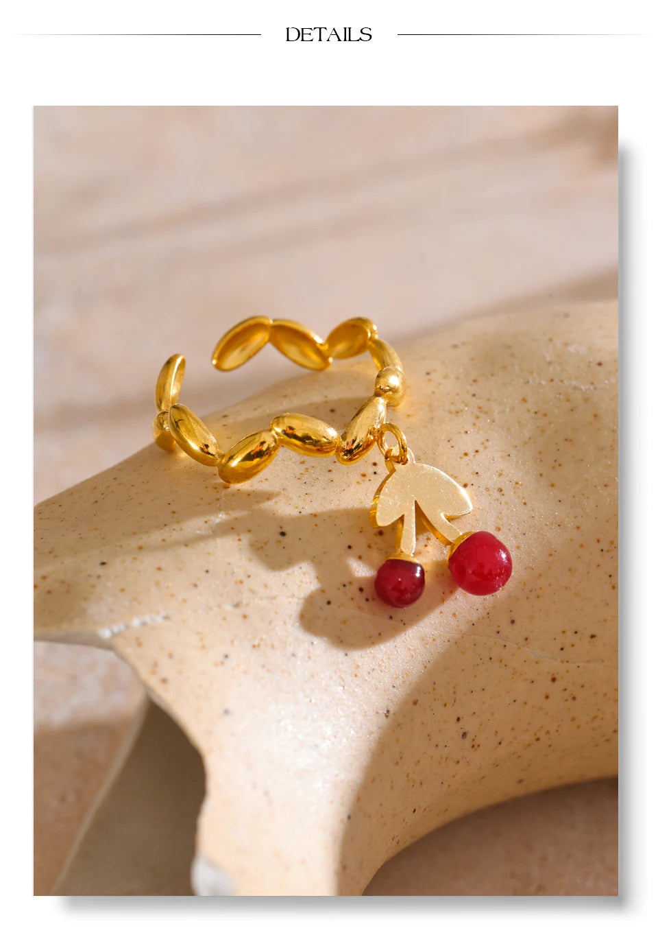 Cherry Charm Ring