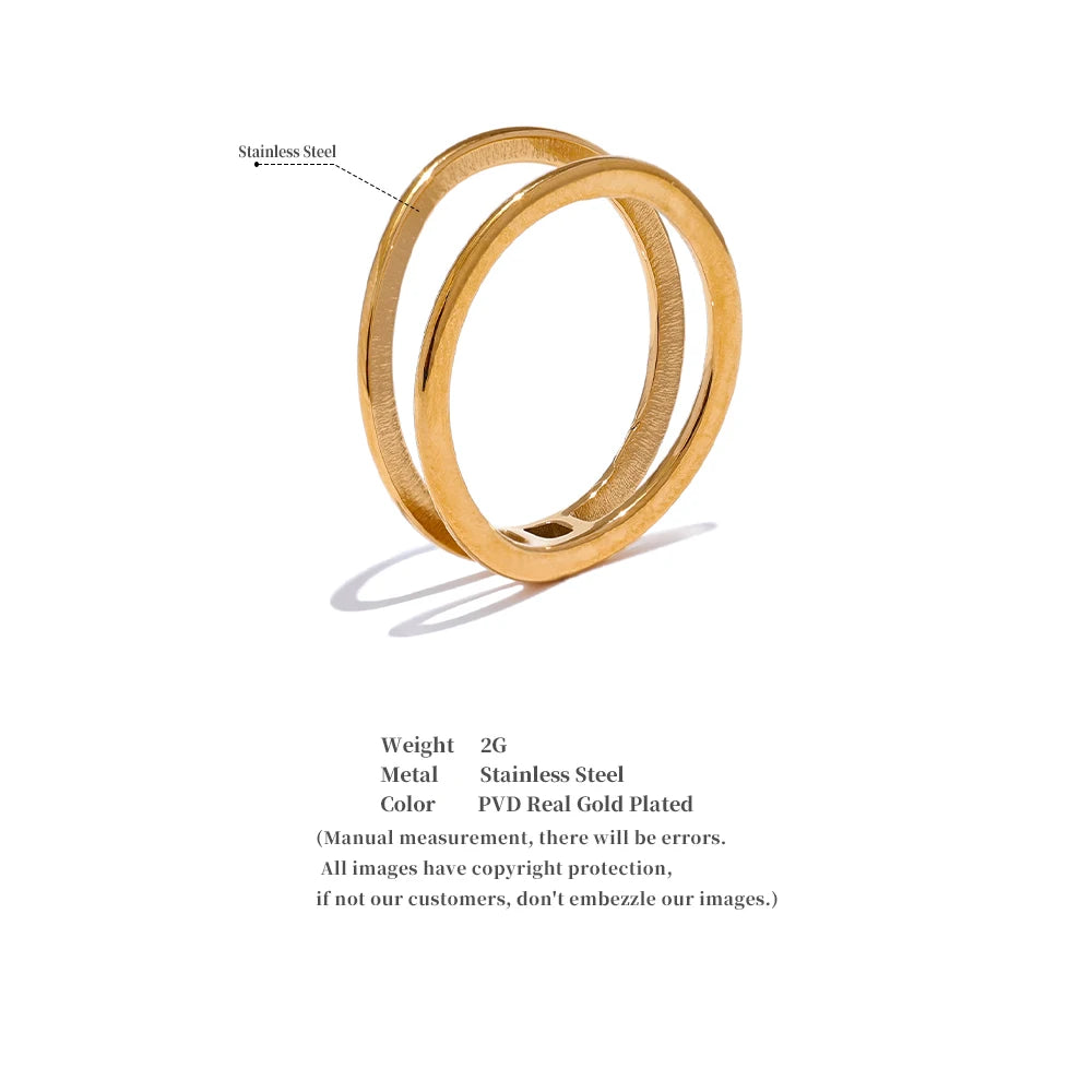 Double-Line Oval Ring