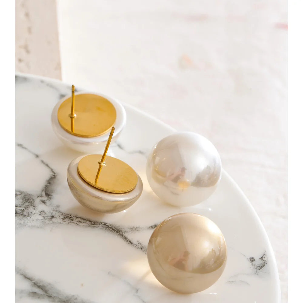 Classic Pearl Stud Earrings