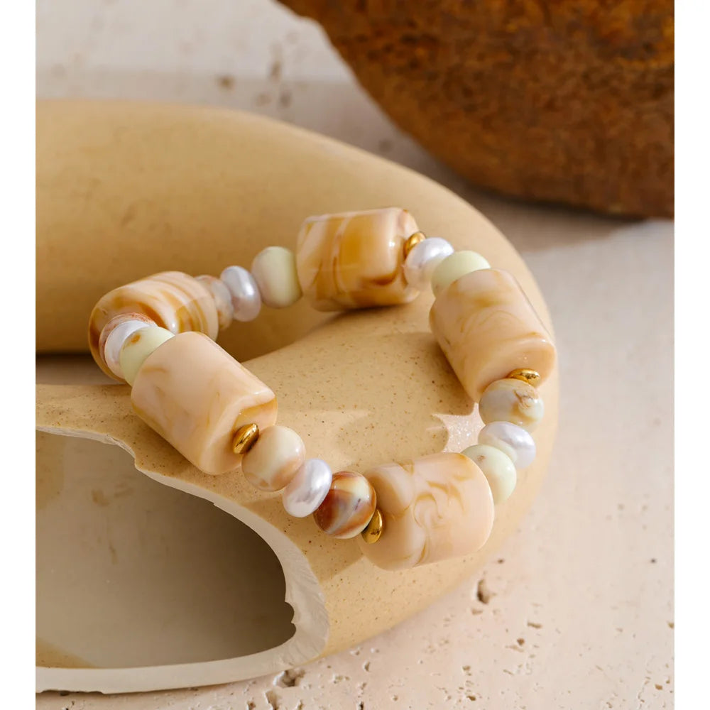 Coastal Pearl & Shell Bracelet