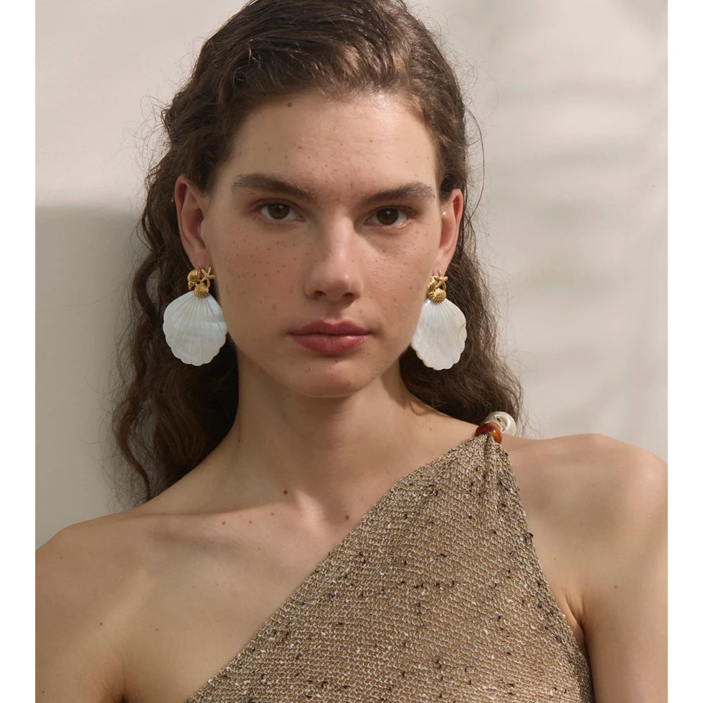 Shell Statement Earrings