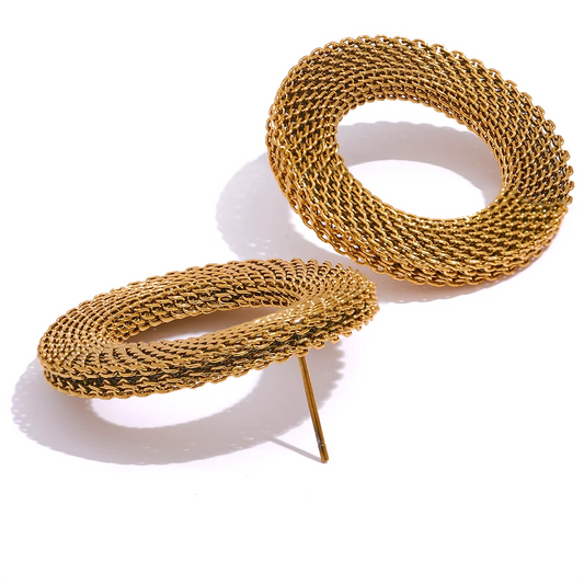 Woven Texture Hoops