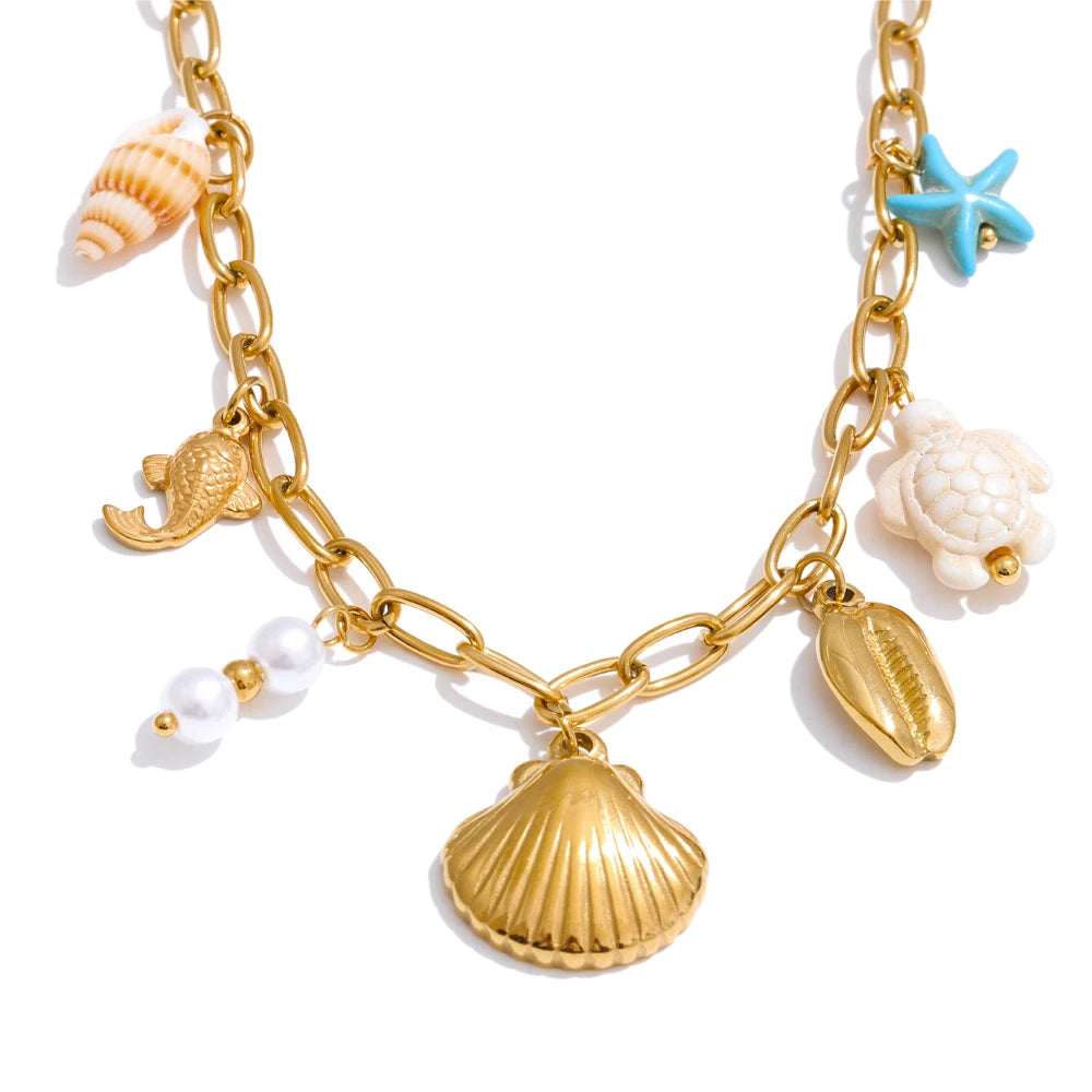 Ocean Treasure Charm Necklace