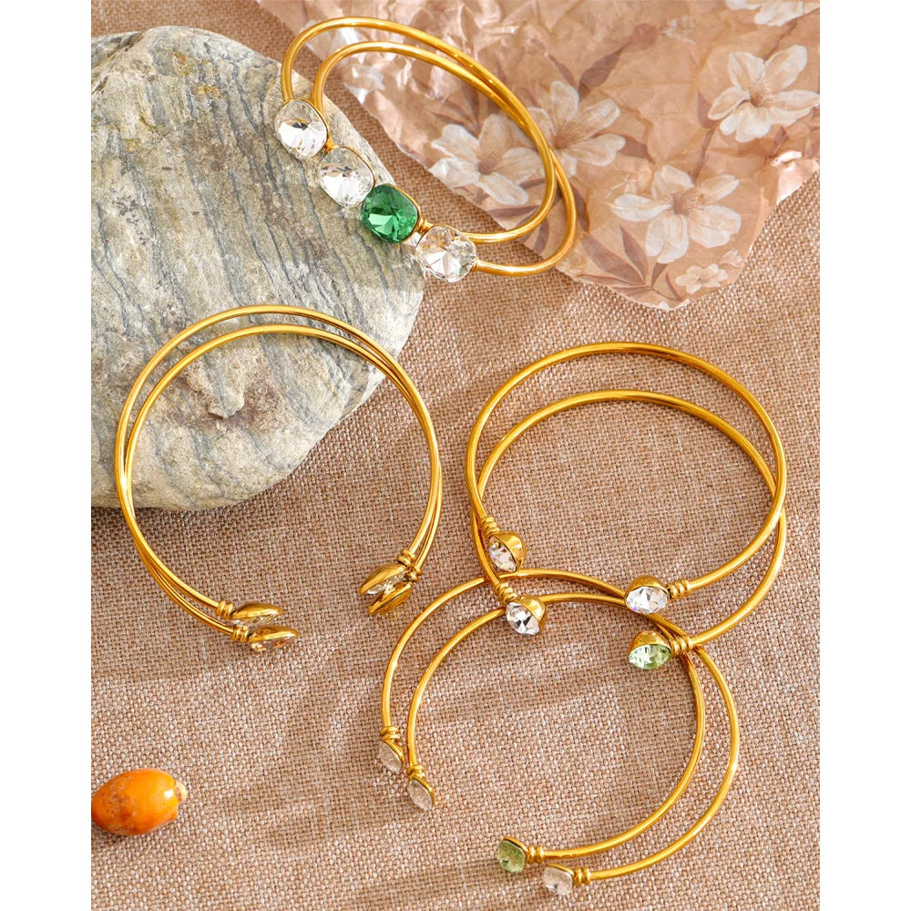 Rainbow Crystal Wrap Bracelet