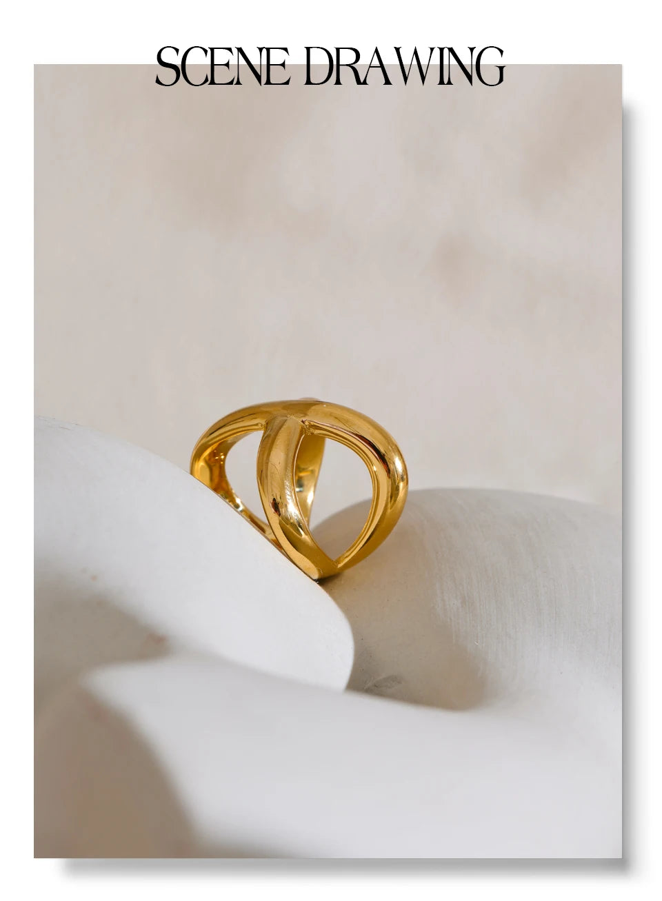 Sculptural X Ring