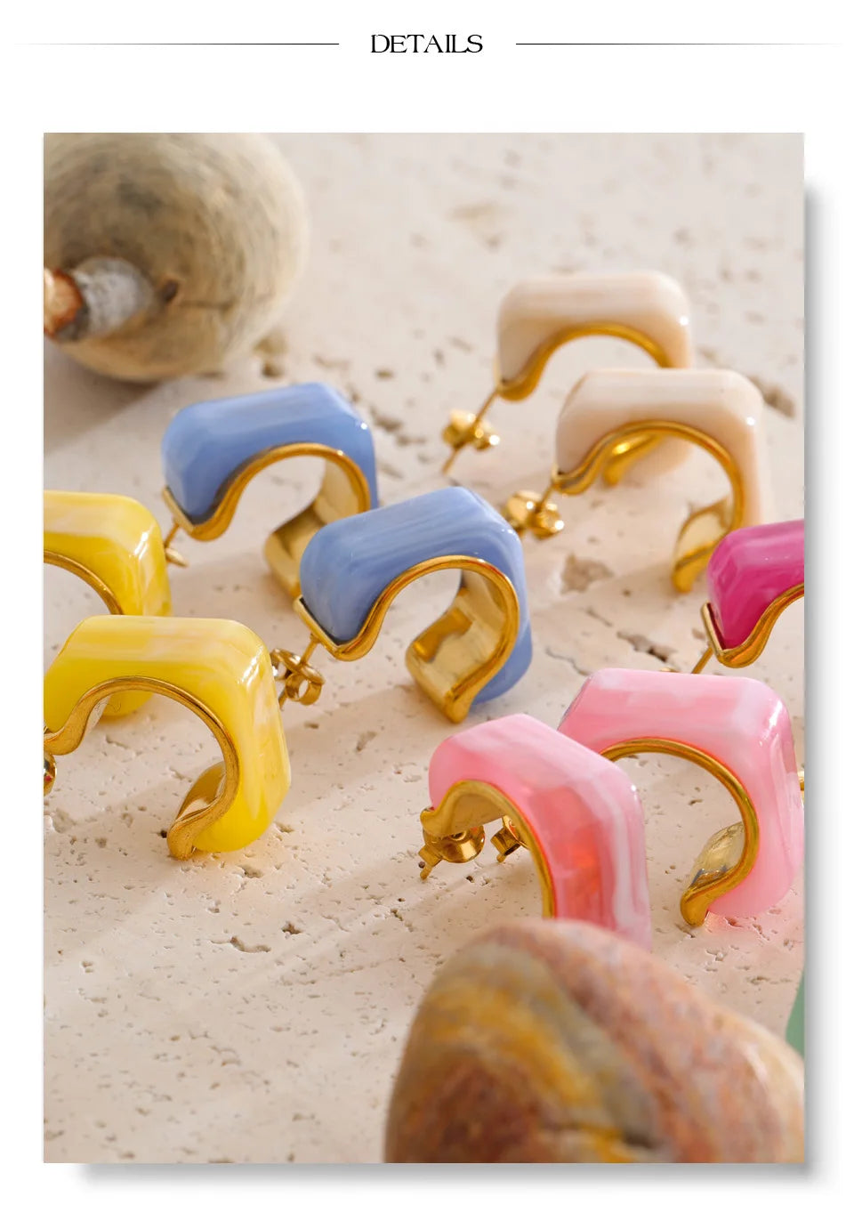 Fashionable Resin Hoops