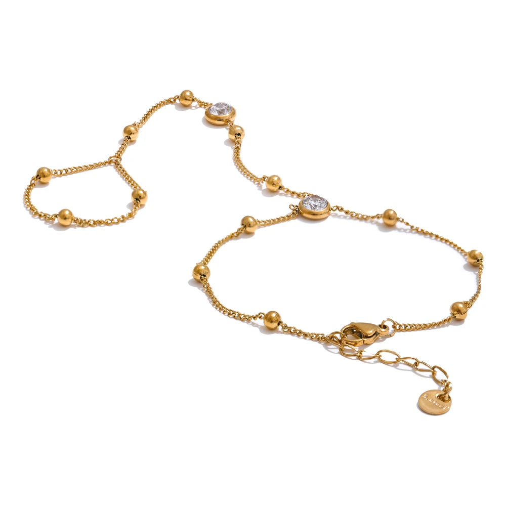 Natural Pearl Hand Chain Finger Bracelet