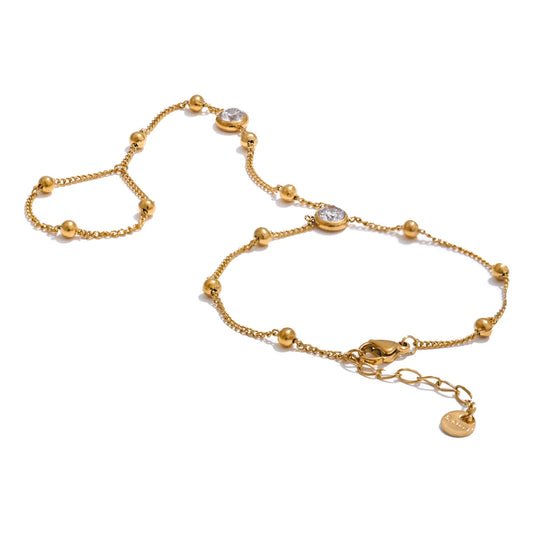 Natural Pearl Hand Chain Finger Bracelet