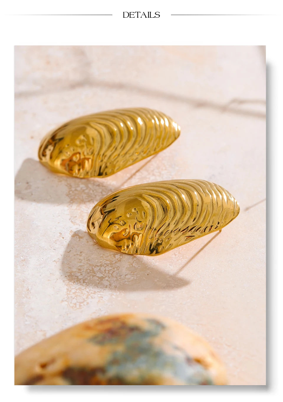 Golden Shell Studs