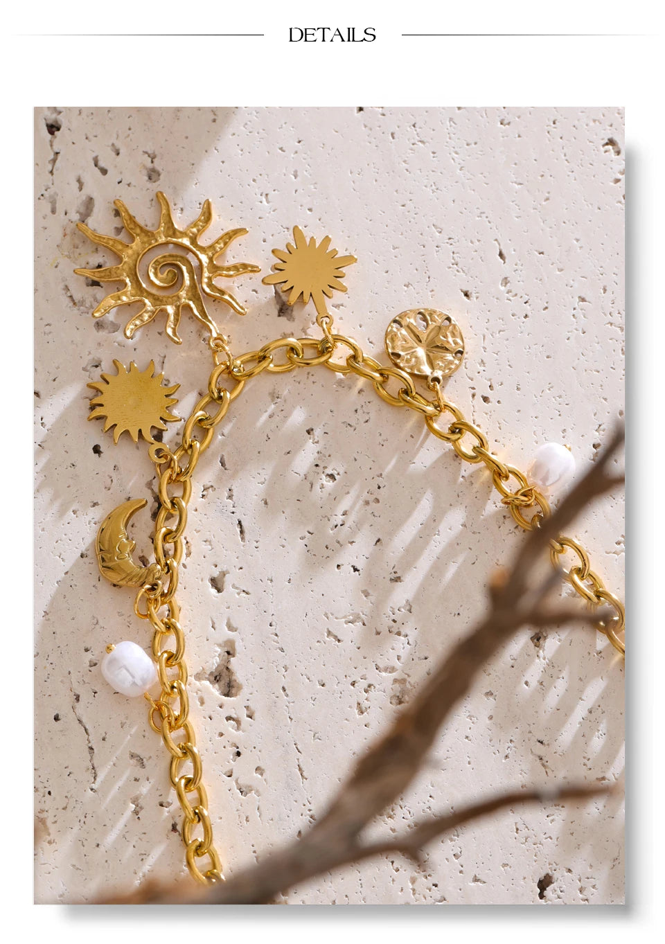 Radiant Sun Charm Necklace
