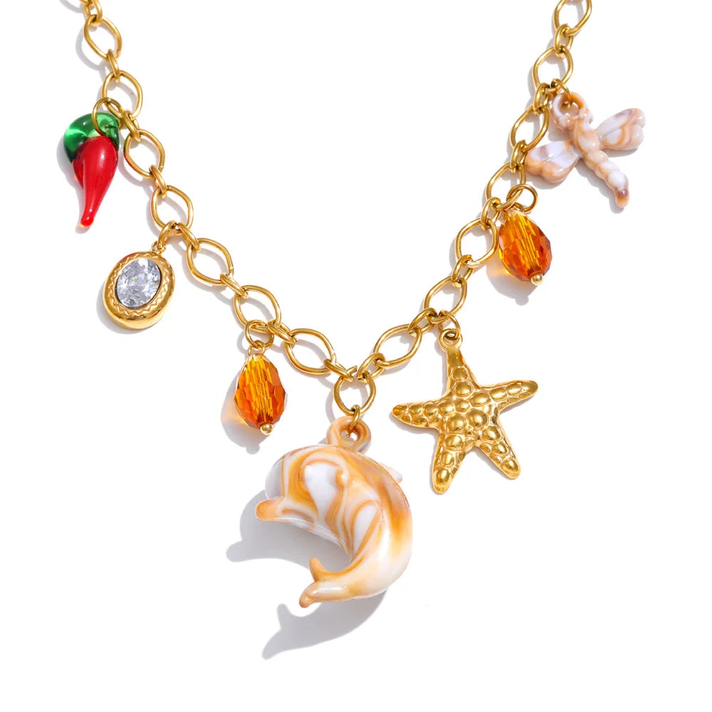Dolphin Conch Pendant