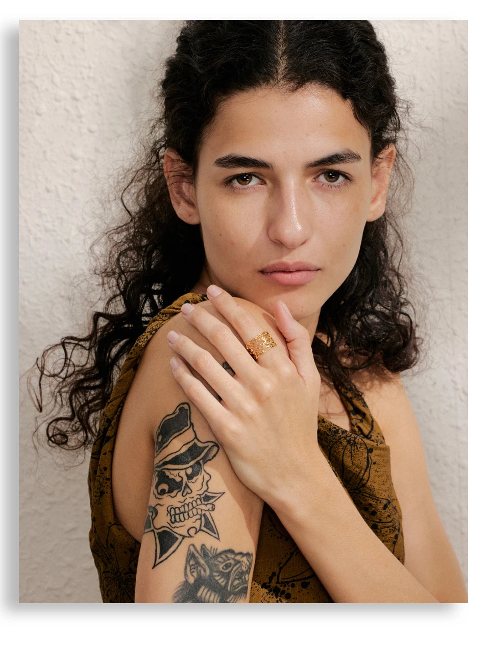 Golden Lace Statement Ring