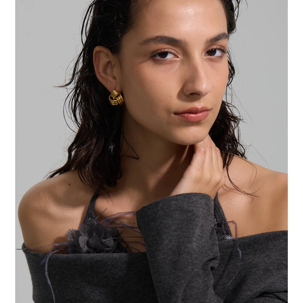 Sculpted Knot Studs