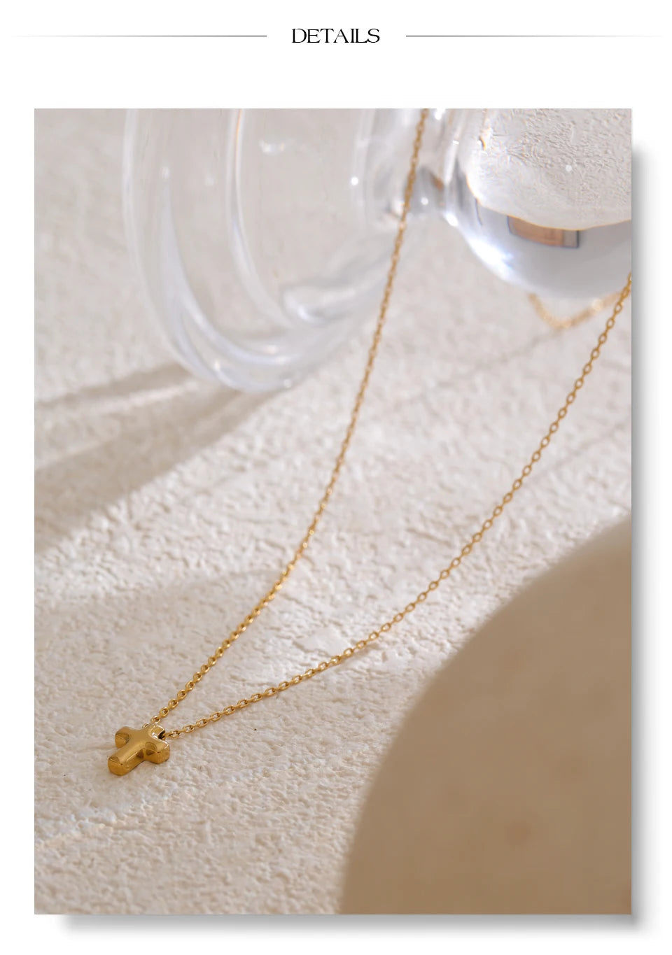 Minimal Cross Necklace
