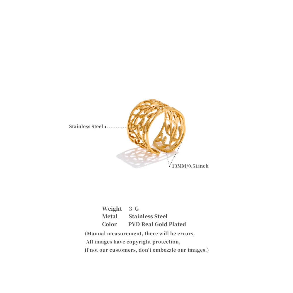 Golden Lace Statement Ring