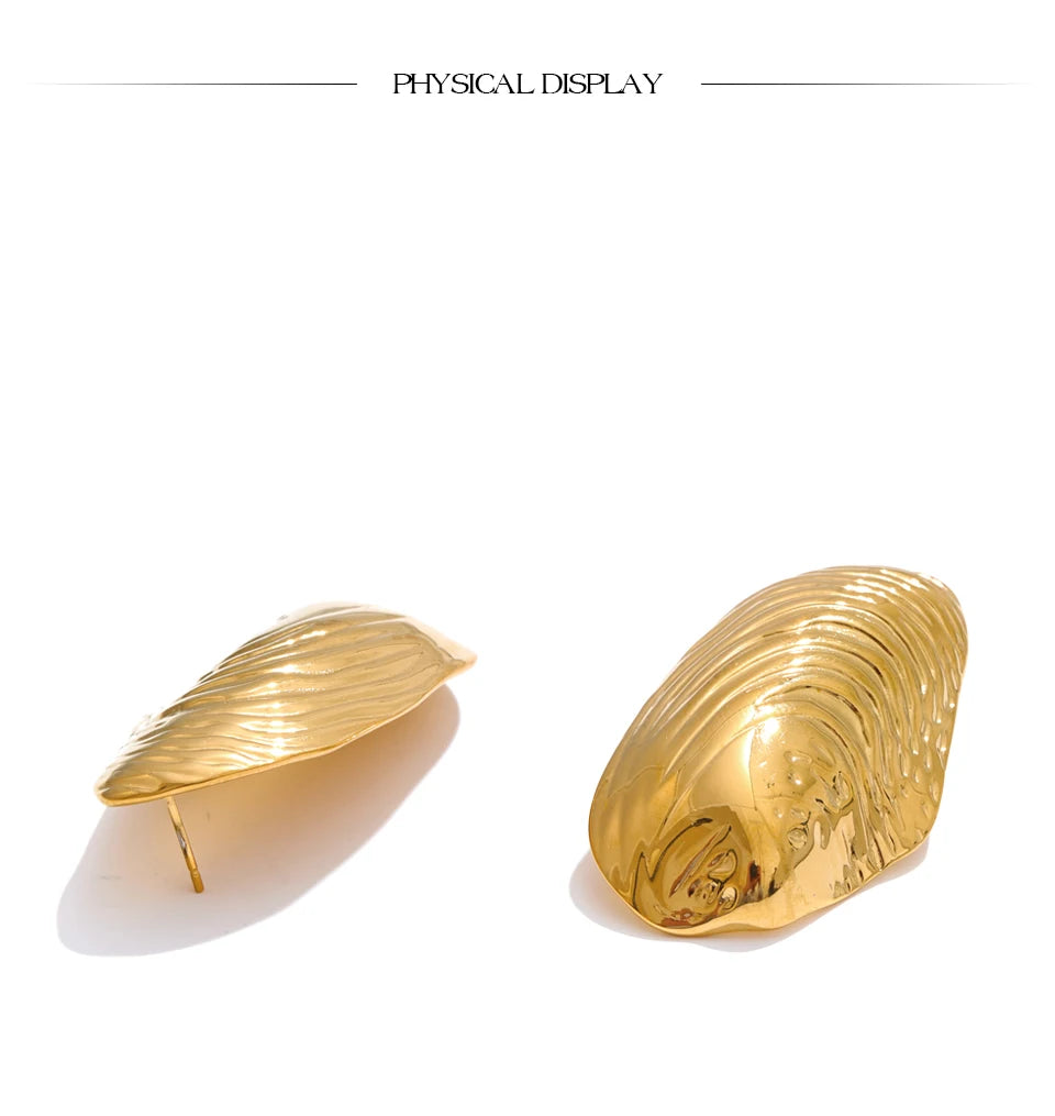 Golden Shell Studs