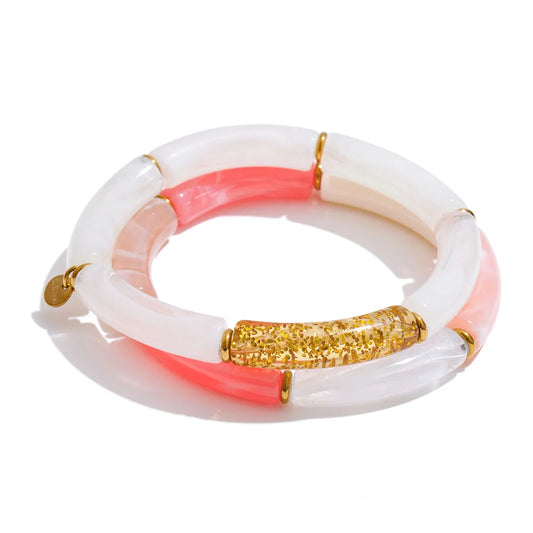 Acrylic & Gold Bangle