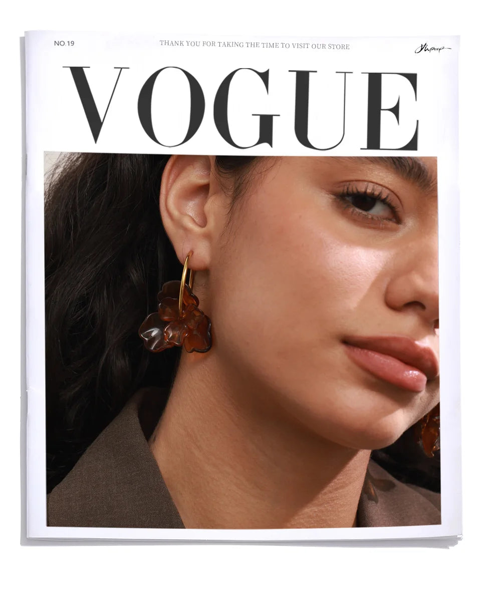 Amber Bloom Hoops