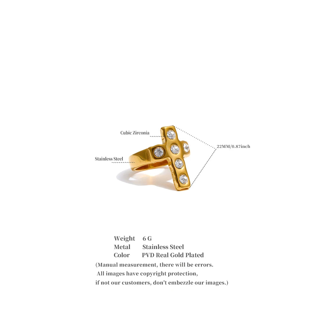 Pavé Cross Ring