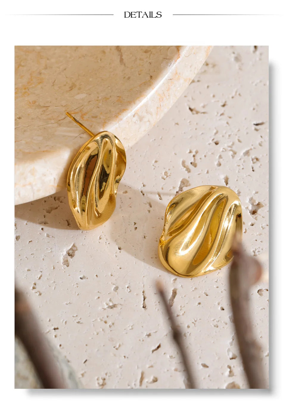 Sculpted Gold Earrings