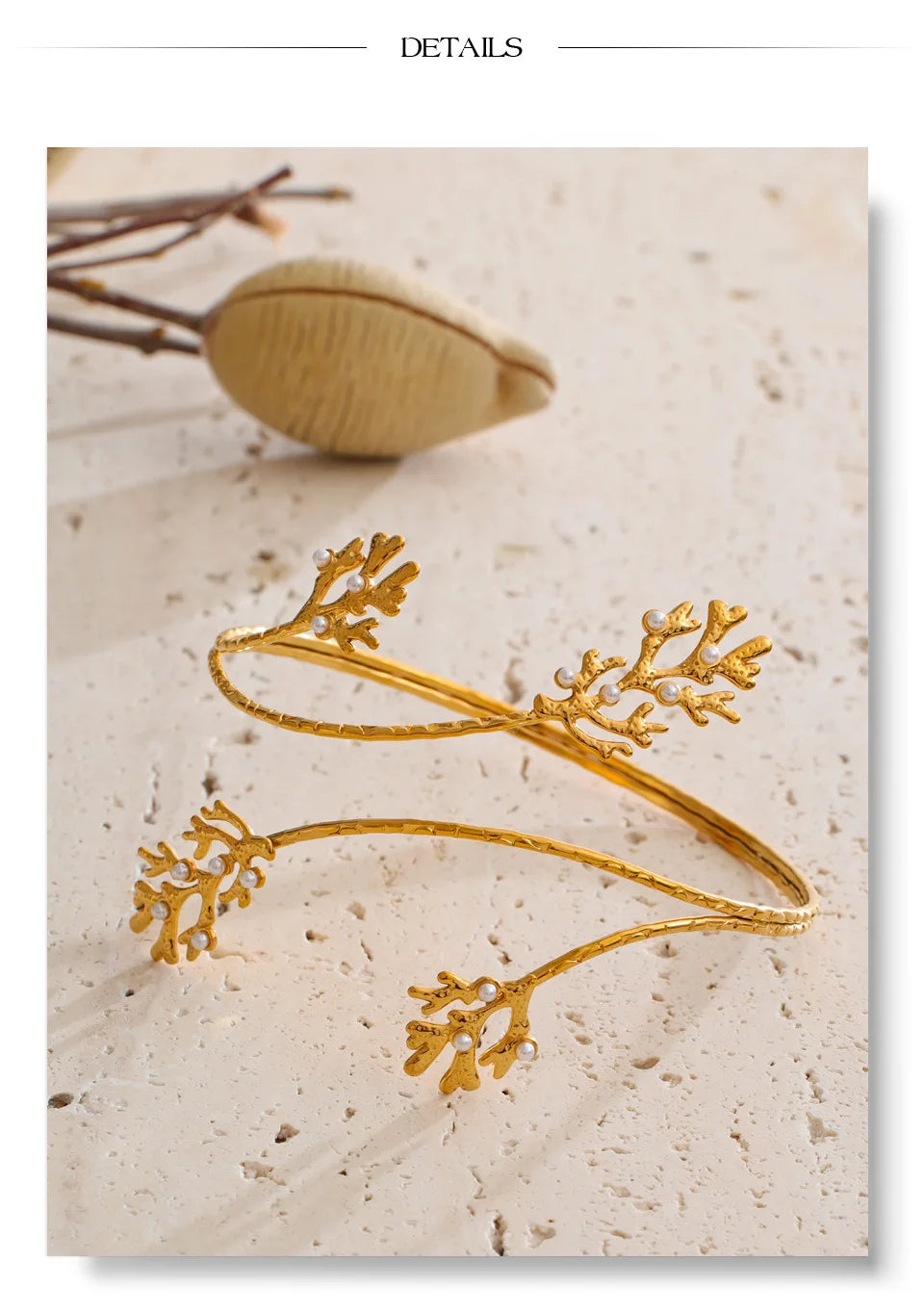 Coral Branch Arm Cuff