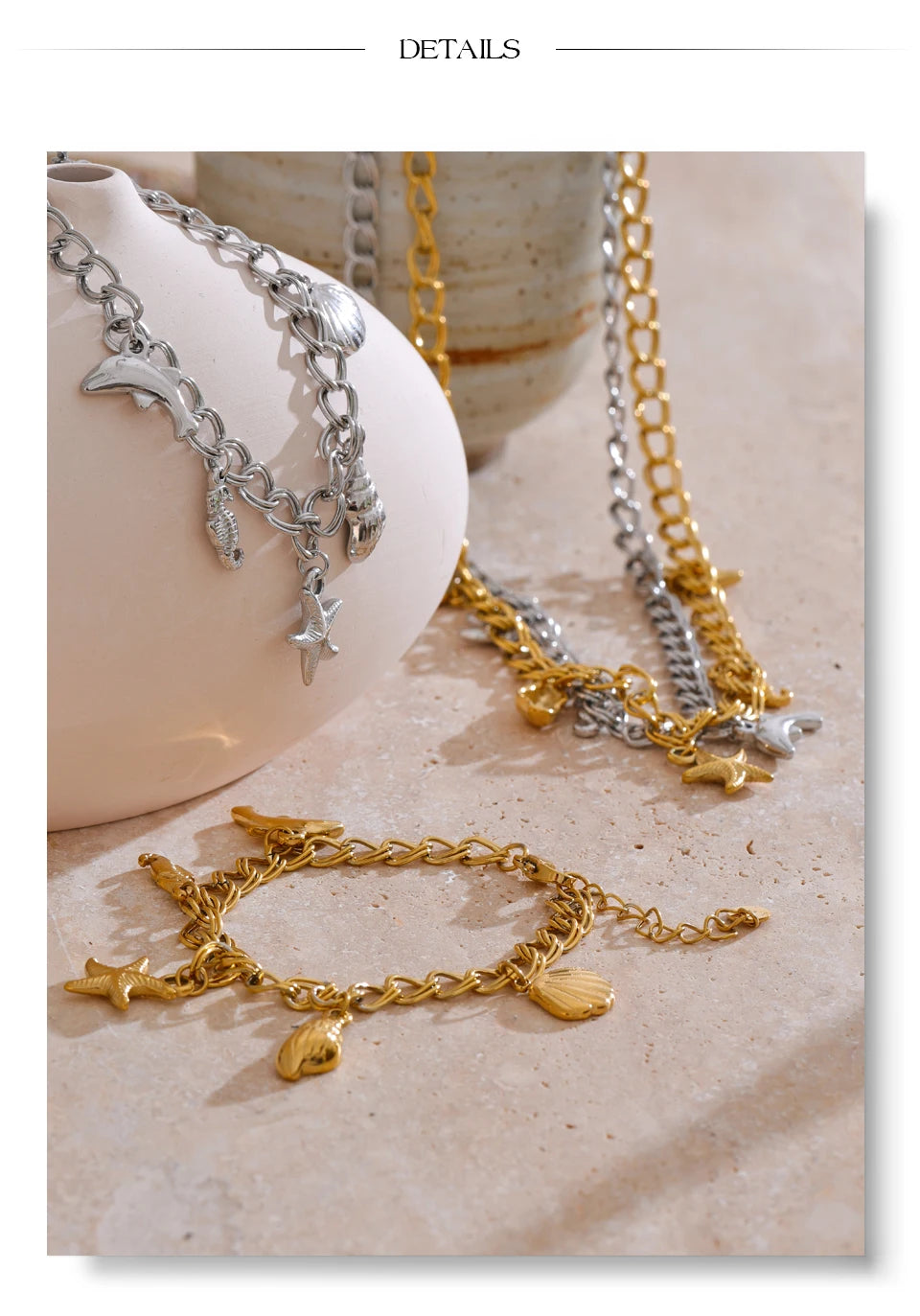 Celestial Charm Bracelet & Necklace Set