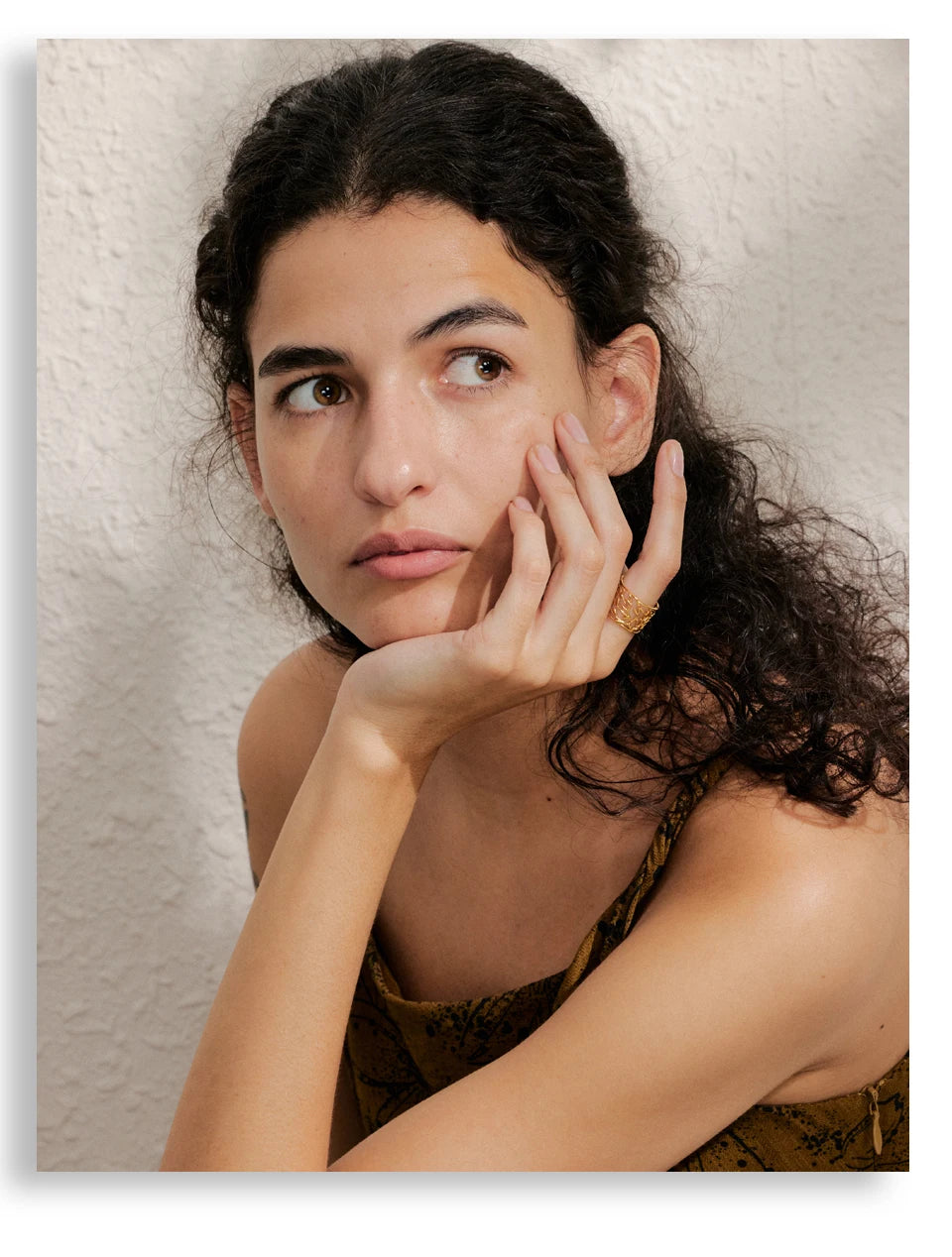 Golden Lace Statement Ring
