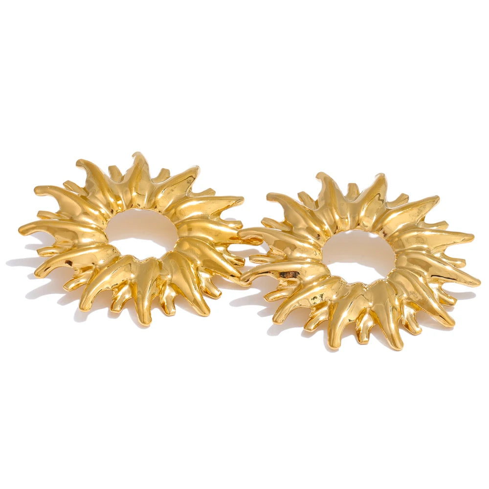 Golden Sunburst Earrings
