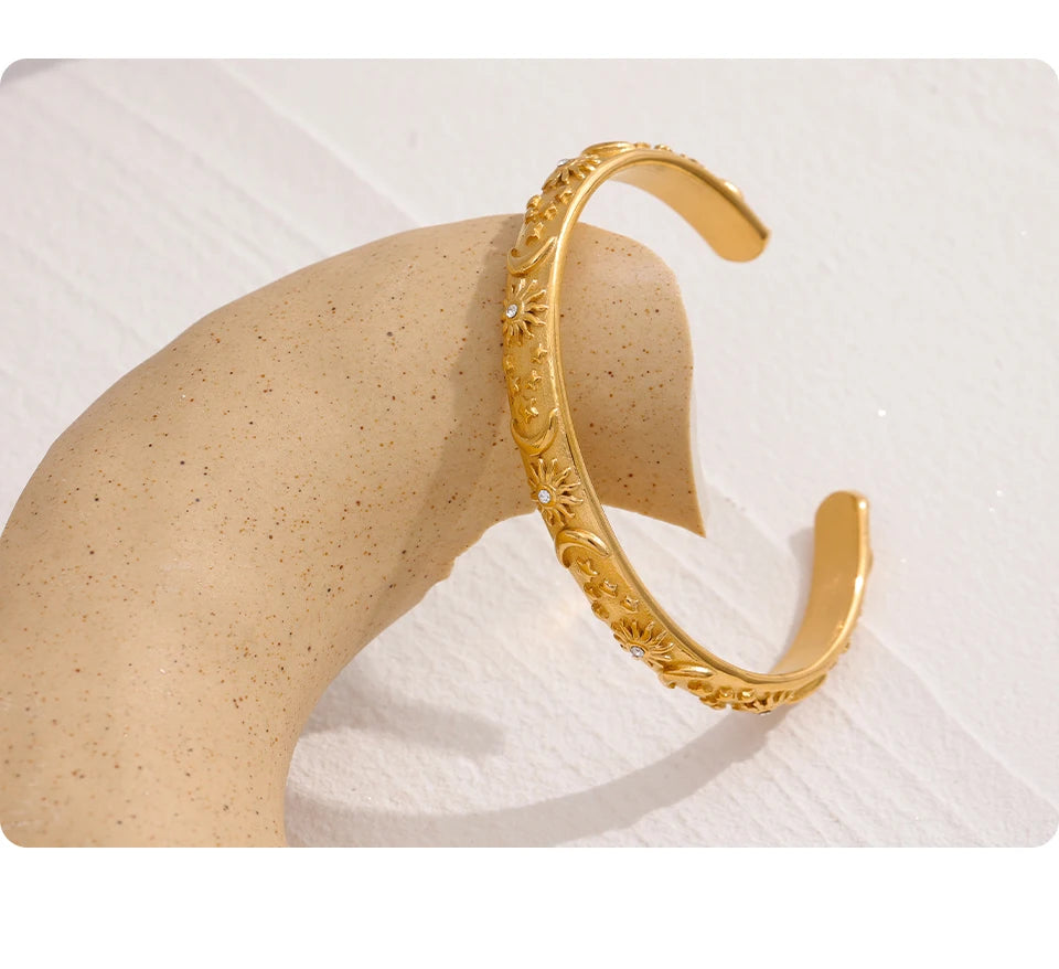 Celestial Moon Cuff Bracelet