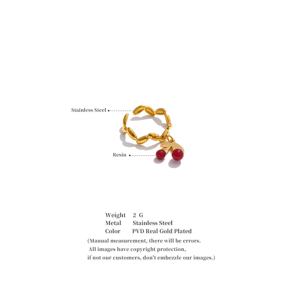 Cherry Charm Ring