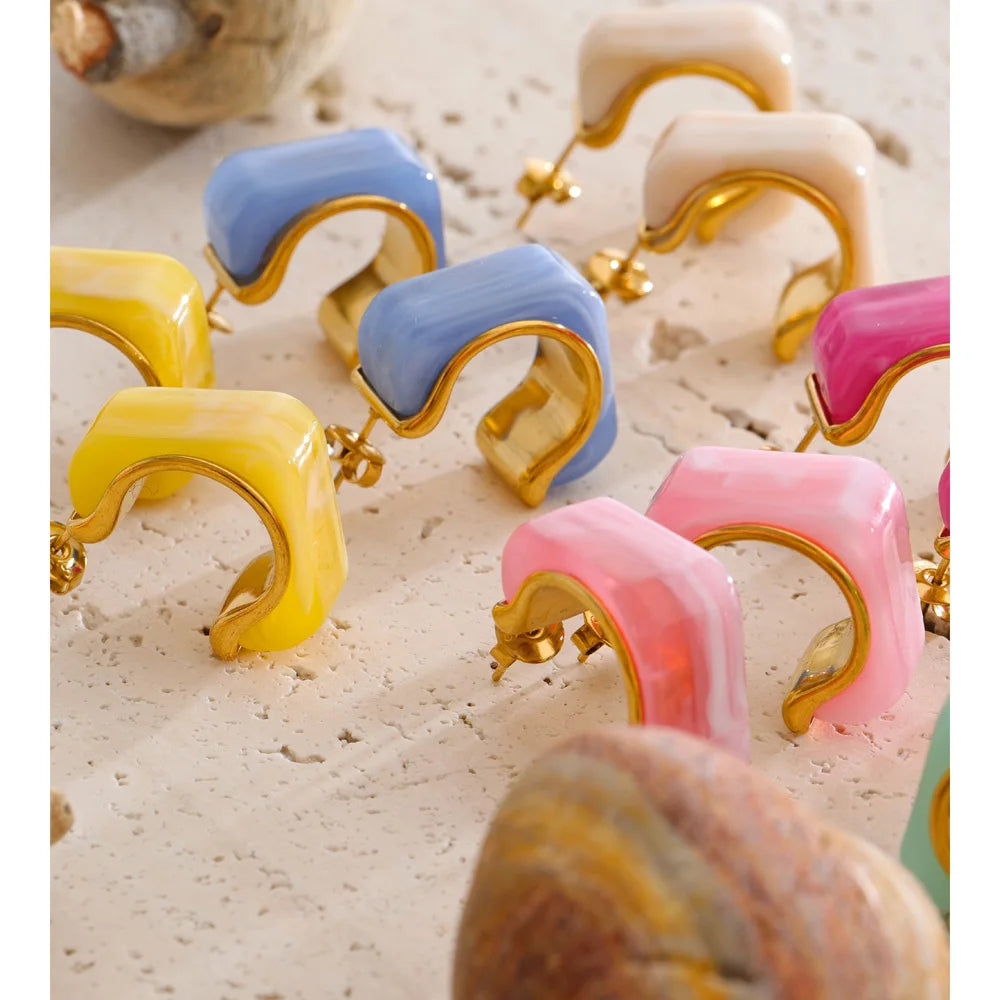 Fashionable Resin Hoops
