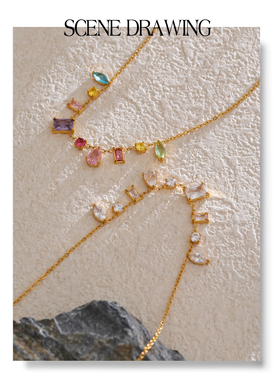 Rainbow Gemstone Necklace