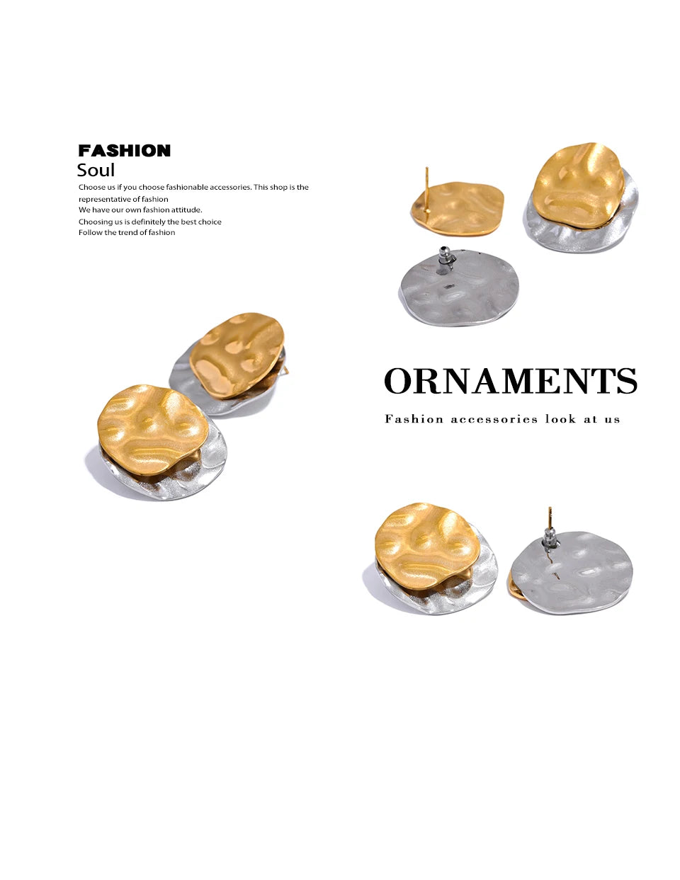 Organic Double Earrings