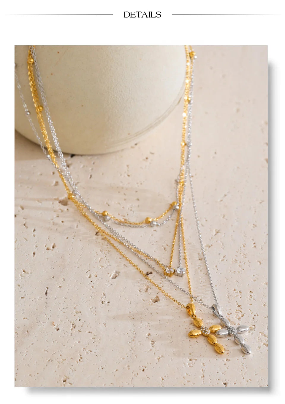 Layered Cross Necklace
