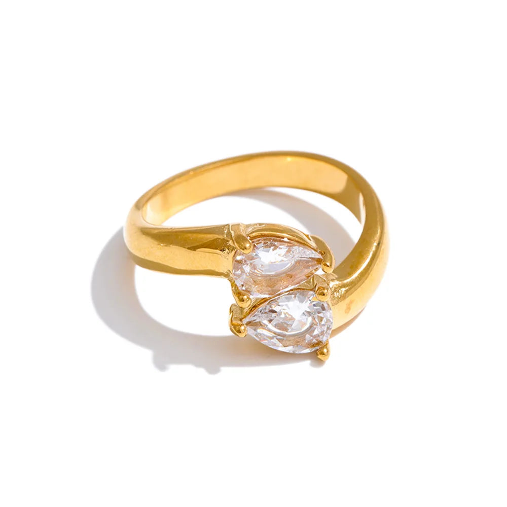 Double Crystal Ring