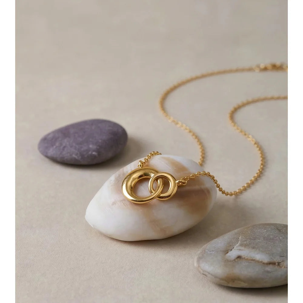 Double Ring Necklace