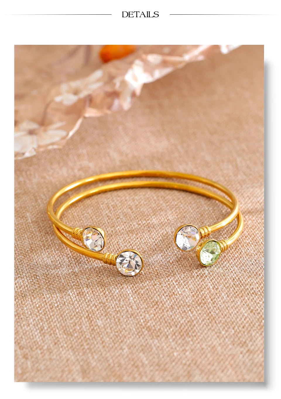 Rainbow Crystal Wrap Bracelet